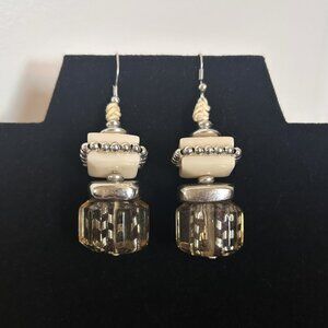 Vintage Lucite And Acrylic Square Statement Earrings